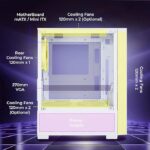 ZEBRONICS New Launch Leon PRO Premium Gaming Cabinet/Case, Mini-Tower, Supports mATX | ITX, 3 Pre-Installed RGB Fans, Side Tempered Glass, USB 3.0, Magnetic Dust Filter (White) - Image 3