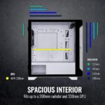 Thermaltake S100 Tempered Glass Snow Edition Micro-ATX mini-Tower Computer Case with 120mm Rear Fan Pre-Installed CA-1Q9-00S6WN-00, White - Image 3