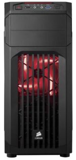 Corsair Carbide Series CC-9011050-WW Mid-Tower Steel Gaming Case with Red LED (Black) - Image 3