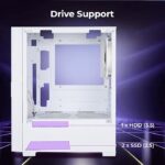 ZEBRONICS New Launch Leon PRO Premium Gaming Cabinet/Case, Mini-Tower, Supports mATX | ITX, 3 Pre-Installed RGB Fans, Side Tempered Glass, USB 3.0, Magnetic Dust Filter (White) - Image 5