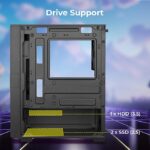 ZEBRONICS New Launch Leon PRO Premium Gaming Cabinet/Case, Mini-Tower, Supports mATX | ITX, 3 Pre-Installed RGB Fans, Side Tempered Glass, USB 3.0, Magnetic Dust Filter (Black) - Image 2