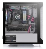 Thermaltake S100 Tempered Glass Snow Edition Micro-ATX mini-Tower Computer Case with 120mm Rear Fan Pre-Installed CA-1Q9-00S6WN-00, White - Image 6