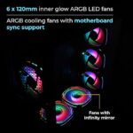 ZEBRONICS Glass Raptor Mid-Tower Premium Gaming Cabinet Eatx/ATX/Matx, 3X 120Mm Front + 2X 120Mm Bottom Fan + 1X 120Mm Rear Fan, Argb Inner Glow, RGB Led Control, (White) - Image 2