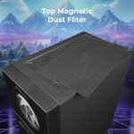 ZEBRONICS New Launch Leon PRO Premium Gaming Cabinet/Case, Mini-Tower, Supports mATX | ITX, 3 Pre-Installed RGB Fans, Side Tempered Glass, USB 3.0, Magnetic Dust Filter (Black) - Image 6