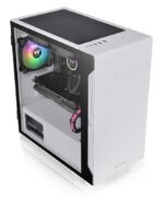Thermaltake S100 Tempered Glass Snow Edition Micro-ATX mini-Tower Computer Case with 120mm Rear Fan Pre-Installed CA-1Q9-00S6WN-00, White - Image 7