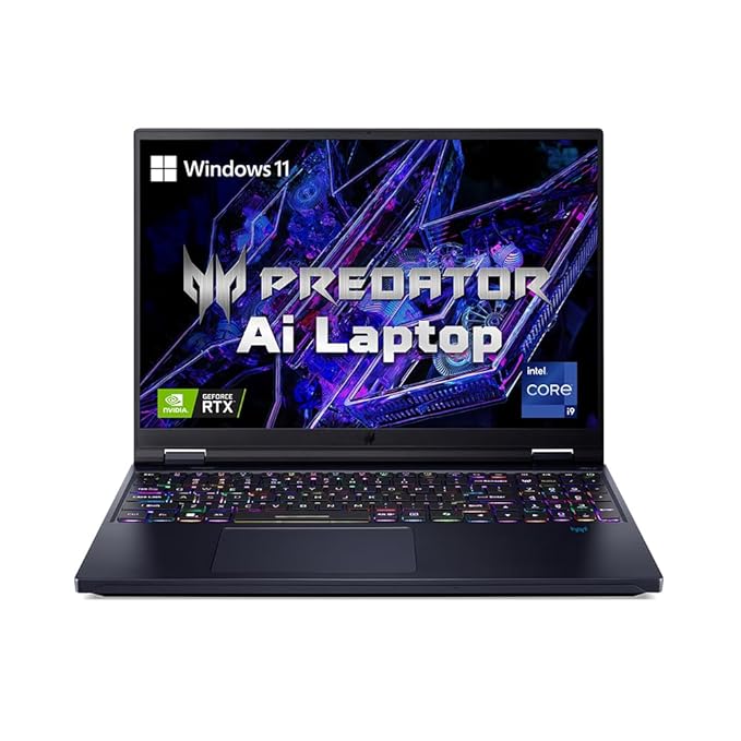 abi1.jpg Acer Predator Helios 16 Gaming Laptop 14th Gen Intel Core i9 Processor (Windows 11 Home | 16 GB | 1 TB SSD | NVIDIA GeForce RTX 4070)40.64 cm (16") WQXGA Display - Image 1