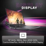 Dell G16-7630 Gaming 13th Gen Processor Laptop (Intel i7-13650HX | 32GB RAM | 1TB SSD Card | NVIDIA RTX 4060 | 8GB GDDR6 | 16 inch Screen (40.64cm) QHD+ 165Hz 3ms sRGB-100% | Windows 11 + MSO'21 | McAfee 15 Month | Metallic Nightshade | 2.87kg - Image 4