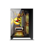 Ant Esports Crystal Z2 Mid-Tower Computer Case/Gaming Cabinet – Black | Support Micro-ATX, Mini-ITX | Pre-Installed 3 ARGB Infinity Mirror Fans - Image 3