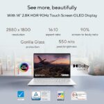 ASUS Zenbook 14 OLED , Intel Core i5-1340P 13th Gen Processor, 14" (35.56 cm) 2.8K 90Hz OLED Screen, Thin & Light Laptop (16GB RAM | 512GB SSD | Iris Xe | Windows 11 | Office 2021 | 75W Battery | Silver | 1.39 kg), UX3402VA-KN542WS - Image 4