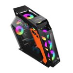 ENTWINO Warrior, Premium Gaming Cabinet, CPU Case Supports 7 RGB Fans, USB 3.0, Tempered Glass Panels, Heavy Duty Metal Frame, Only Case Without RGB Fans & Power Supply