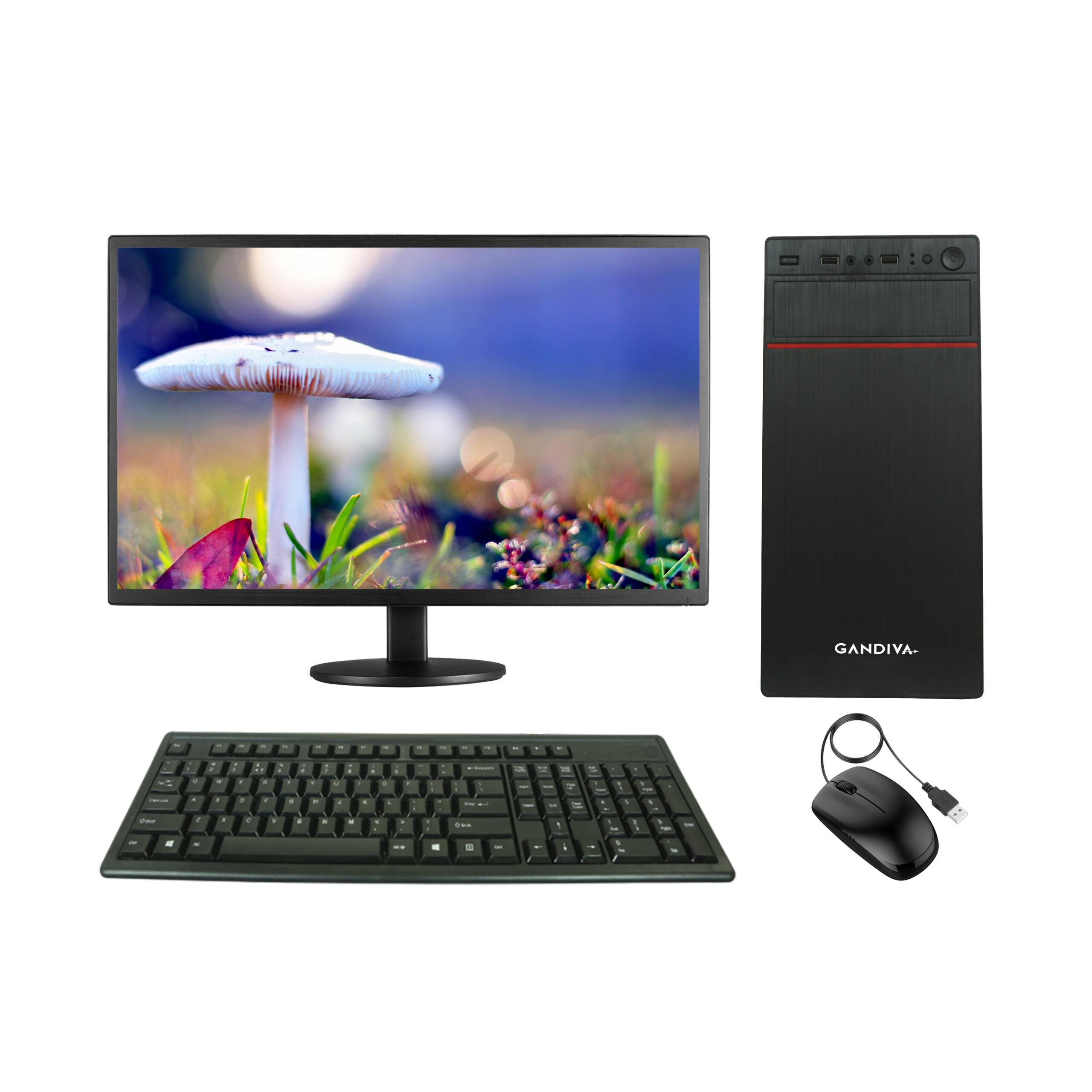 i53.jpg Gandiva® Economical CI52ND 20" Desktop Computer(Core I5 2nd Gen CPU/16GB DDR3 RAM/480GB SSD+2TB HDD/DVD/2GB Graphics/20" Monitor)Windows 10&MS Office(Trial Version)& Antivirus(Free Version) - Image 1