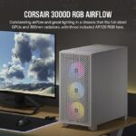 Corsair Alloy Steel 3000D RGB Airflow Mid-Tower Pc Case-White-3X Ar120 RGB Fans-Four-Slot Gpu Support Fits Up to 8X 120Mm Fans-High Airflow Design - Image 4