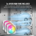 Corsair Alloy Steel 3000D RGB Airflow Mid-Tower Pc Case-White-3X Ar120 RGB Fans-Four-Slot Gpu Support Fits Up to 8X 120Mm Fans-High Airflow Design - Image 3