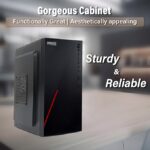 GEONIX Metal Gx-1712 Cabinet/Computer Case with Audio Port, 2 USB 2.0 Port, Micro/Mini ATX Compatible, Ideal for Home, Office, Gaming (Black) - Image 2