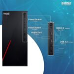 GEONIX Metal Gx-1712 Cabinet/Computer Case with Audio Port, 2 USB 2.0 Port, Micro/Mini ATX Compatible, Ideal for Home, Office, Gaming (Black) - Image 3