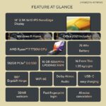 (Refurbished) ASUS Zenbook 14 , AMD Ryzen 7 7730U Gen Processor, 14" (35.56 cm) Screen 2.5K, Thin & Light Laptop (16GB RAM | 512GB SSD | Windows 11 | Office 2021 | Alexa Built-in | Backlit KB | FP Sensor | Jade Black | 1.35 kg), UM3402YA-KP741WS - Image 3