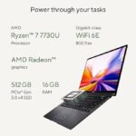 (Refurbished) ASUS Zenbook 14 , AMD Ryzen 7 7730U Gen Processor, 14" (35.56 cm) Screen 2.5K, Thin & Light Laptop (16GB RAM | 512GB SSD | Windows 11 | Office 2021 | Alexa Built-in | Backlit KB | FP Sensor | Jade Black | 1.35 kg), UM3402YA-KP741WS - Image 7