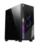 GIGABYTE AORUS C500 Glass - Black Mid Tower PC Gaming Case, Tempered Glass, USB Type-C, 4X ARBG Fans Included (GB-AC500G ST)