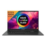 ASUS Vivobook Go 15 OLED (2023), AMD Ryzen 5 7520U Gen Processor, 15.6" (39.62 cms) FHD Screen OLED, Thin and Light Laptop (16GB Ram | 512GB SSD | Windows 11 | Office 2021 | Backlit KB | Black | 1.63 kg), E1504FA-LK545WS