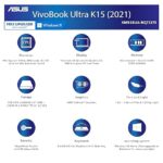 ASUS VivoBook Ultra K15 , 15.6-inch (39.62 cms) FHD Screen AMD Ryzen 7 5700U Gen Processor, Thin and Light Laptop (8GB RAM | 1TB HDD + 256GB SSD | Office 2019 | Windows 10 | Integrated Graphics | Silver | 1.8 kg), KM513UA-BQ713TS - Image 2